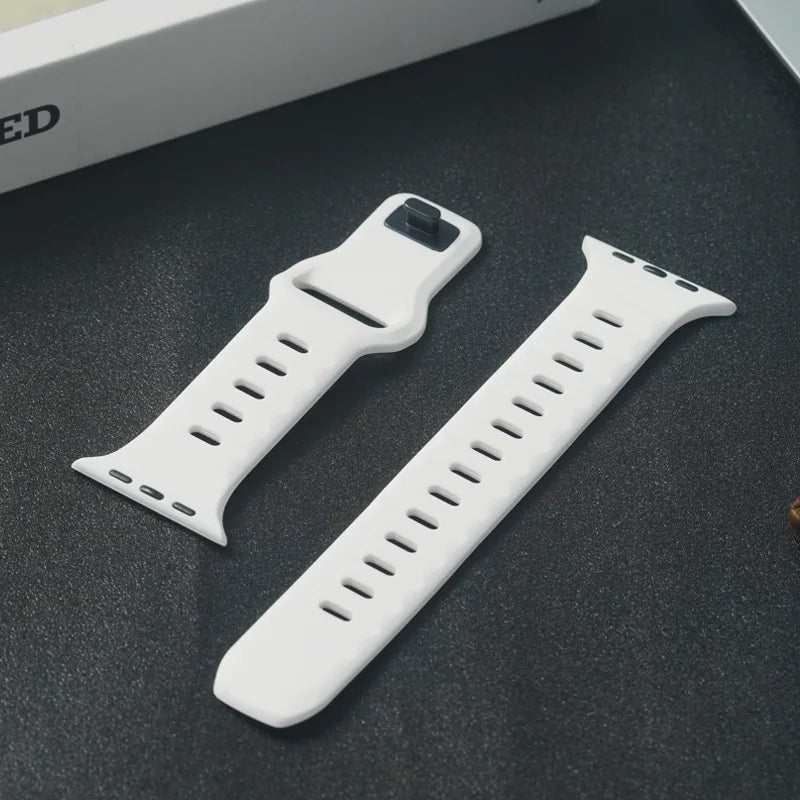 Sport Band For Apple Watch Ultra 9 8 7 6 SE 5 Soft Silicone Lightweight Bracelet Strap For iWatch 38MM 40MM 42MM 44MM 45MM 49MM