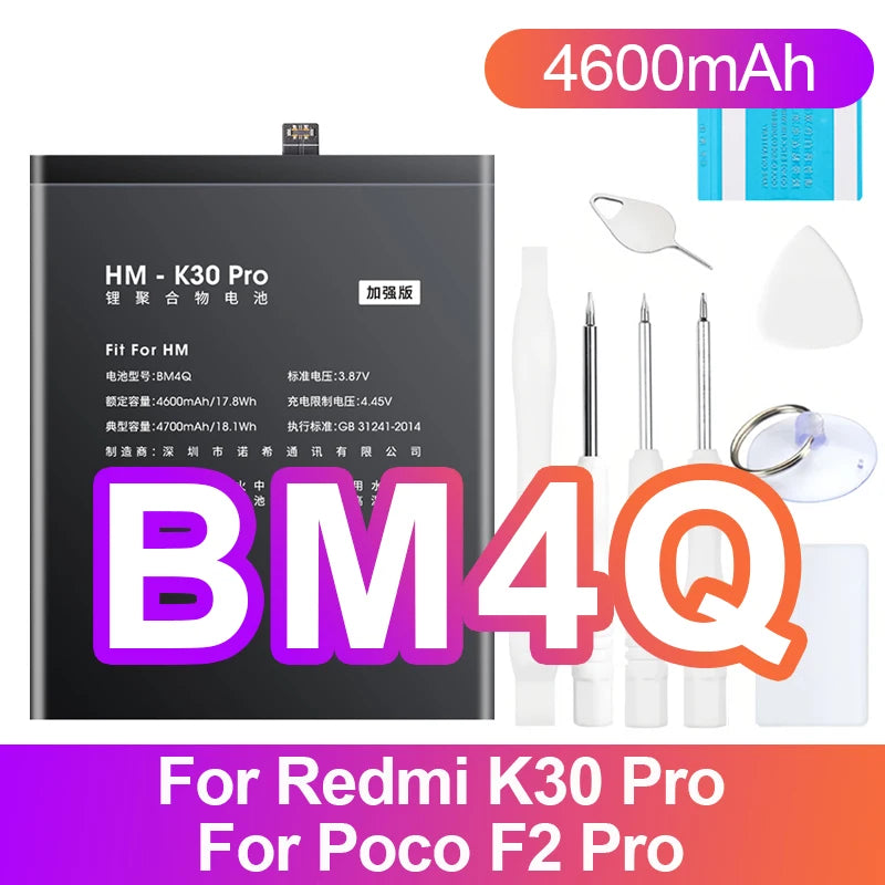 NOHON BN61 Battery for Xiaomi Poco X3 X4 GT X5 X6 Pro F5 F4 F3 F2 M5 M4 M3 M6 Pro C40 Redmi K50 K40 K30 Bateria BM4Y BN57 BP48