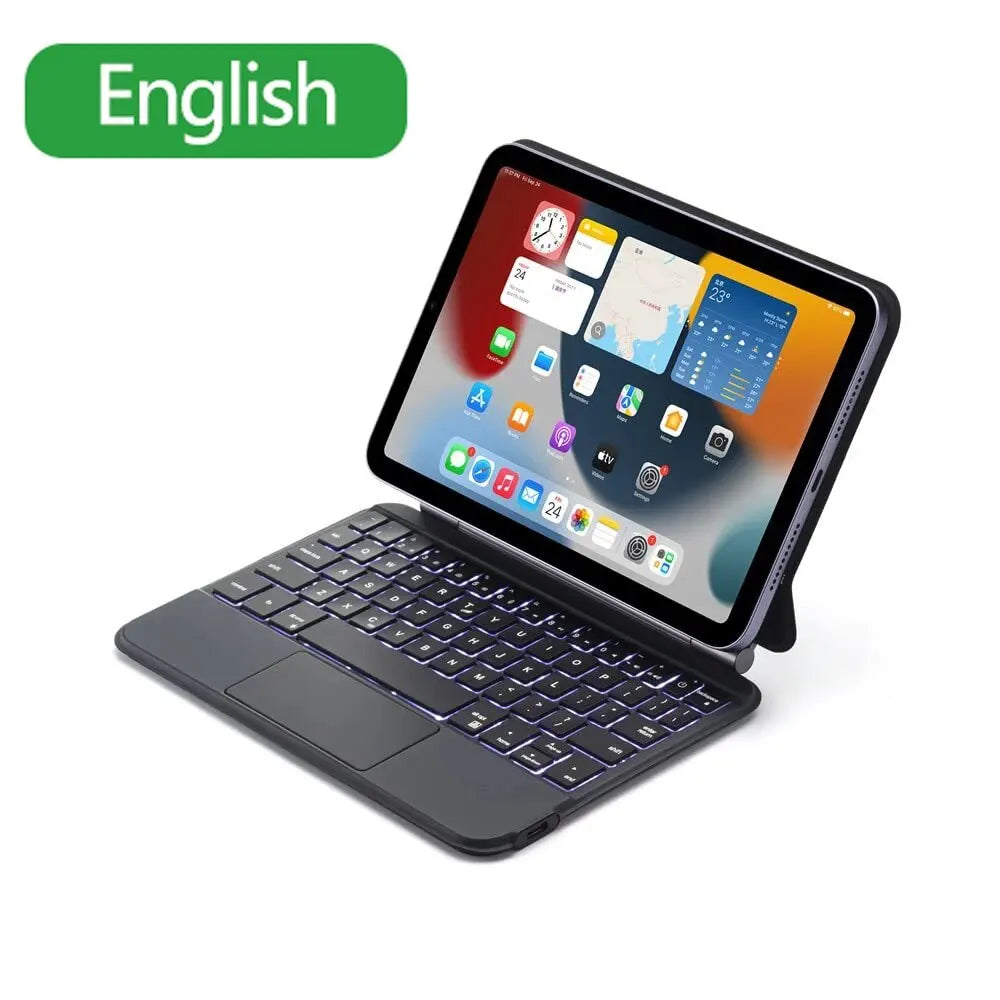 GOOJODOQ Magic Keyboard Case for iPad Mini 6 6th Generation Floating Cantilever Stand Multi-Touch Trackpad for iPad Mini 6