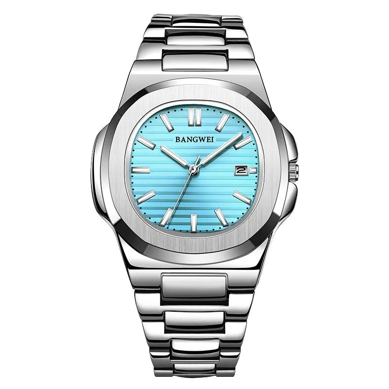 2024 New Luxury Men Quartz Watches 30M Waterproof Automatic Date Watch Man Stainless Steel Sport Chronograph Watch for Men Clock