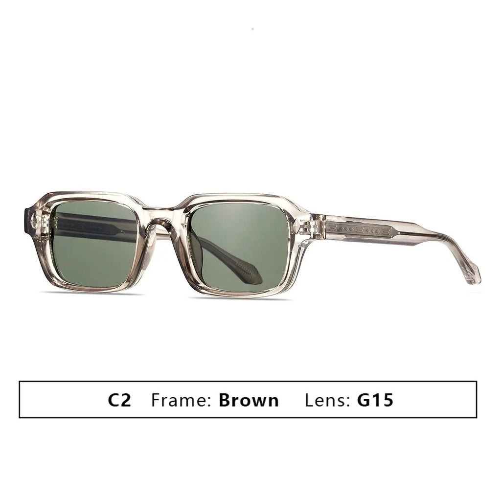 2025 New Small Square Frame Men's Sunglasses High Quality Propionic Acid Pin Technology Fashion Women Shades Punk Eyewear