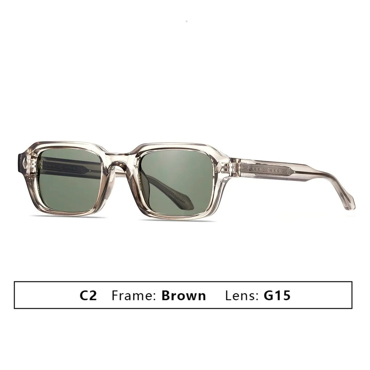 2025 New Small Square Frame Men's Sunglasses High Quality Propionic Acid Pin Technology Fashion Women Shades Punk Eyewear