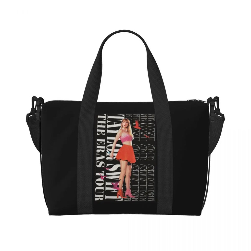 Custom The Eras Tour 1989 Taylor's Swift's American Pop Singer Tote Bag Women Large Capacity Beach Gym Travel Bags