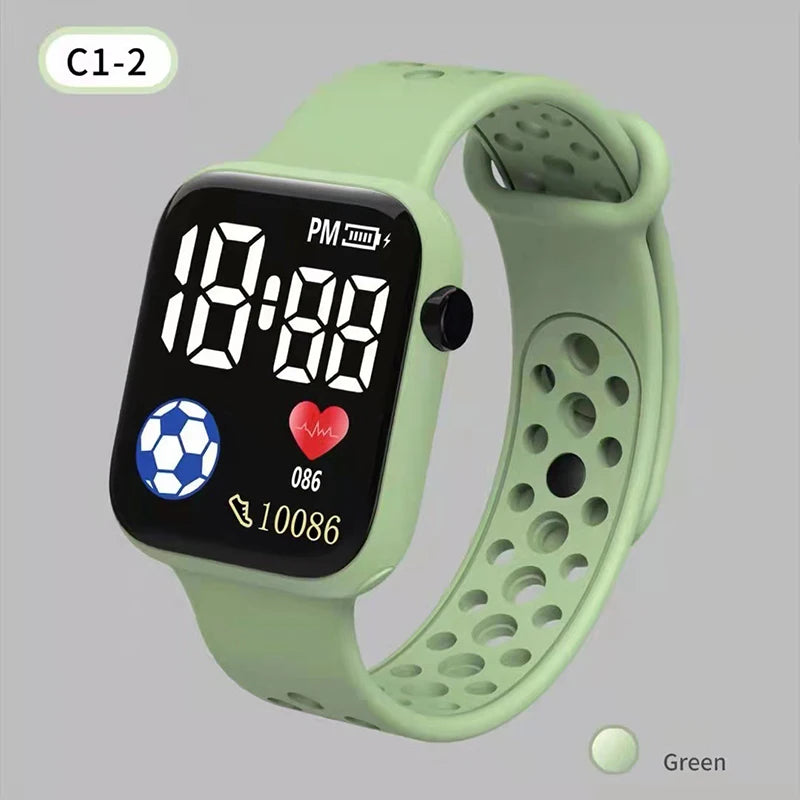 2026 LED Digital Watch For Kids Boys Sports Waterproof Watches Girls Silicone Digital Watch Casual Childrens Electronic Reloj