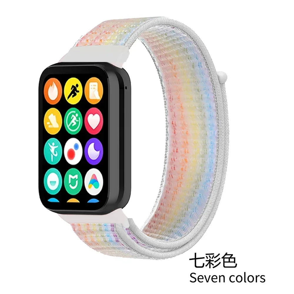 Nylon Strap for Xiaomi Mi Band 9/8 Pro Breathable Replaceable Bracelet Wristband Correa Redmi Watch 4/5/6 Watchband Accessories