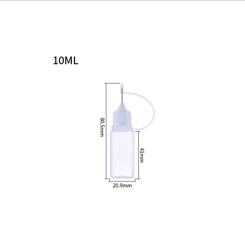 100-5ML Needle Tip Glue Applicator Plastic Bottle Essential Oil Injection Pigment Bottle Mobile Phone Dropper Repair Tool