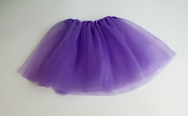 Girl Elastic Ballet Dancewear Tutus Mini Skirt For Birthday Party Dance 3 Layer Tulle Tutu Skirt for Kids Princess 2-8Y Girls