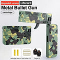 New Upgraded Lifecard Metal Folding Toy Gun With Soft Bullets Alloy Pistol Shooting Model for Kids for Adults