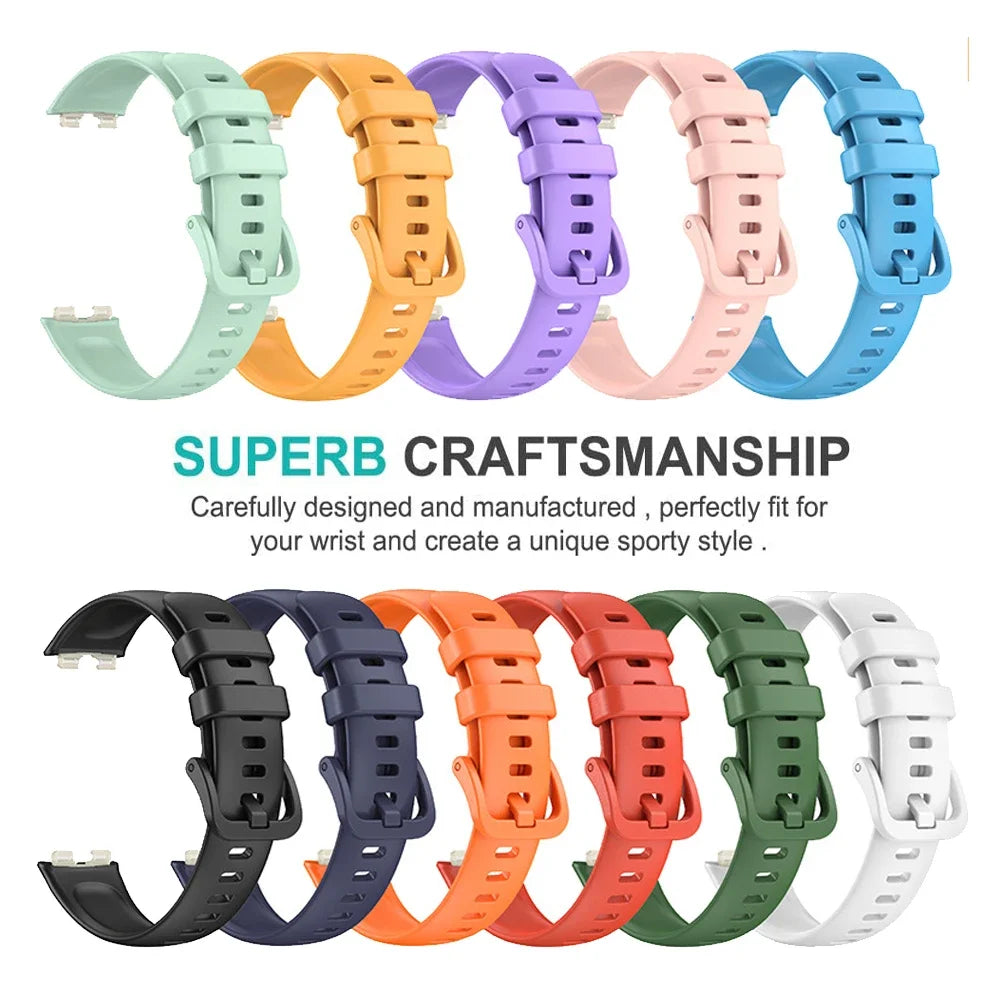 Soft Silicone Strap Case for Huawei Band 10 8 9 Accessories Replacement Bracelet Screen Protector Wristband for Huawei Band9