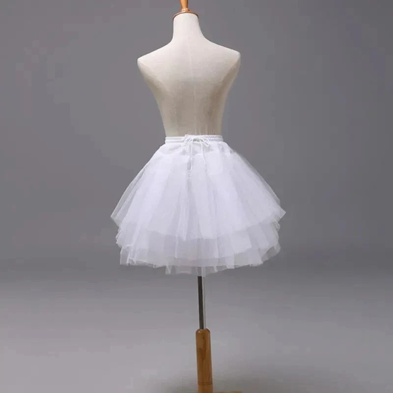 Women Elastic High Waist Ballet Sweet  Tutu Skirt Satin Bowknot Mesh Tulle Fluffy Petticoat Dress Underskirt