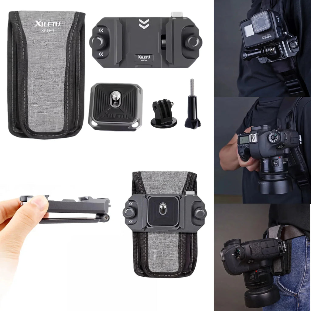 Camera Clip With Plate Camera Quick Release System For Sony Nikon Fuji DSLR Action Camera Backpack Camera Strap Mount