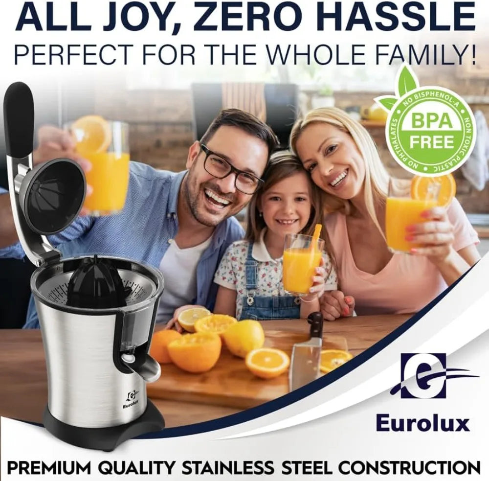 Premium Electric Citrus Juicer | Powerful Motor, Auto Shutoff, Dishwasher-Safe Parts, Pulp Control