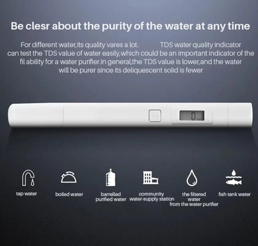 Original MIJIA TDS Water Tester Portable Detection Pen Stylus Digital Water Meter Filter Quality Purity Tester