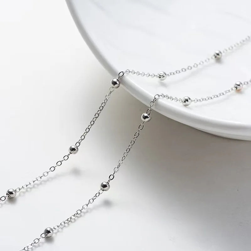 Wholesale 1M 2M 5M Stainless Steel Gold Color Beaded Chain Link Ball Chain DIY Anklet Necklaces Bracelet Making Accessories