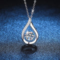 VVS1 D Color Moissanite Necklace For Women Fine Jewelry 925 Sterling Sliver Chain Plated 18k White Gold