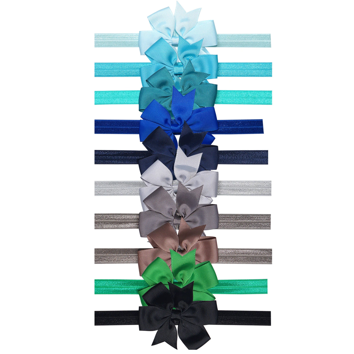 10 Pieces Baby Girls Headbands 3 Inch Grosgrain Ribbon Hair Bows Headbands for Baby Girls Infants Kids and Toddler