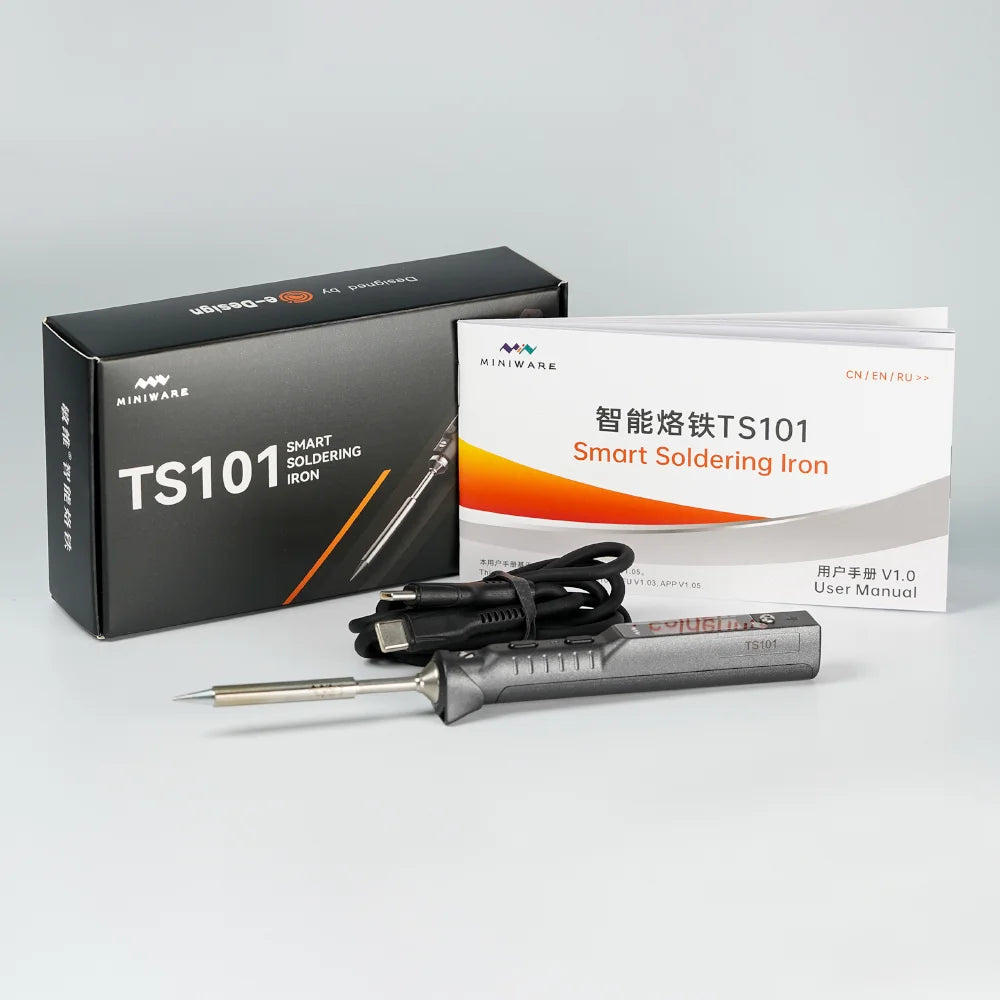 Original MINIWARE TS101 Soldering Iron Portable Adjustable Temperature Digital Solder Station Tip TS-BC2 PD3.1 90W TS100 Upgrade