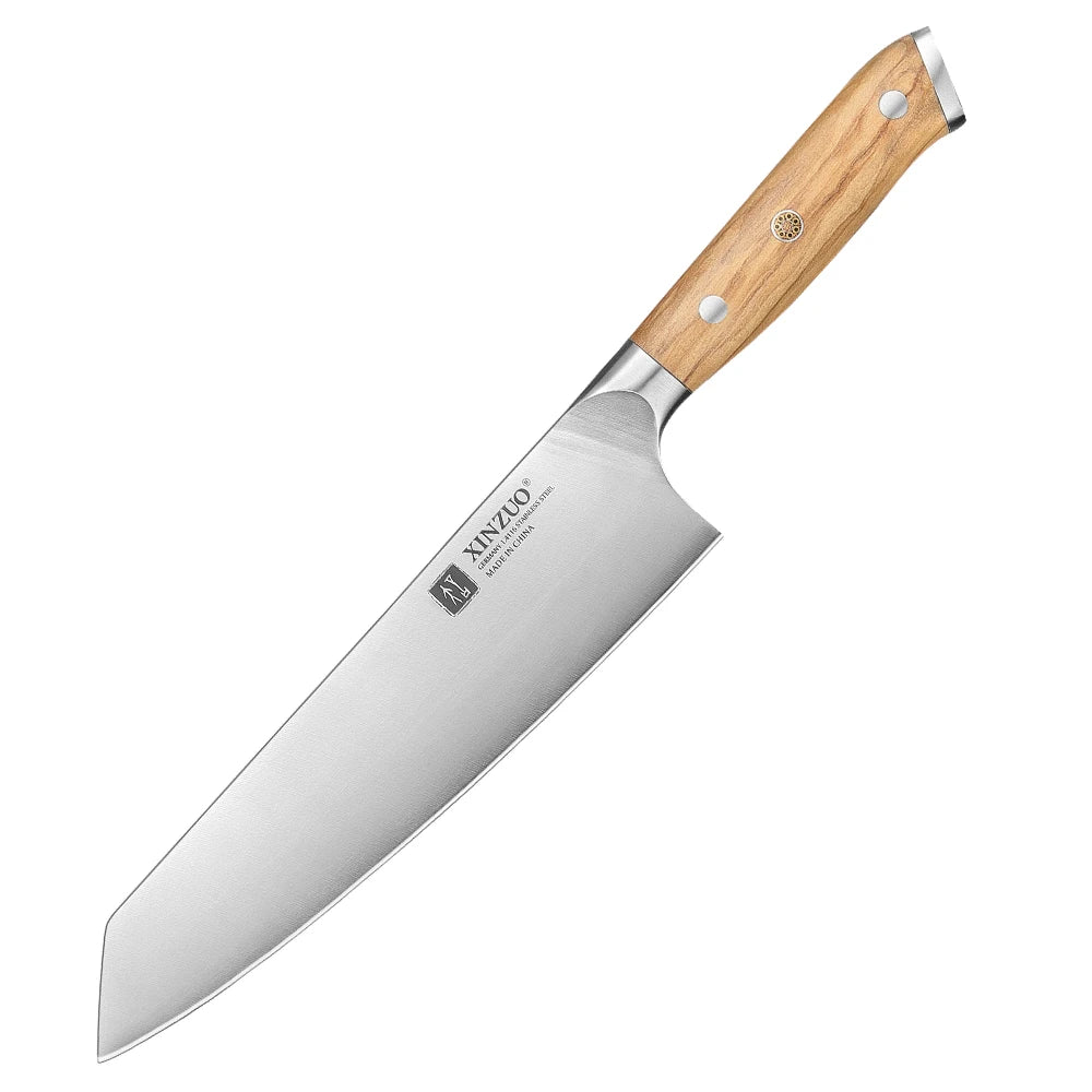 XINZUO 8.3 Inches Bunka Knife Super Sharp Kitchen Knife With High Quality Olive Wood Handle Household Tools Fine Workmanship