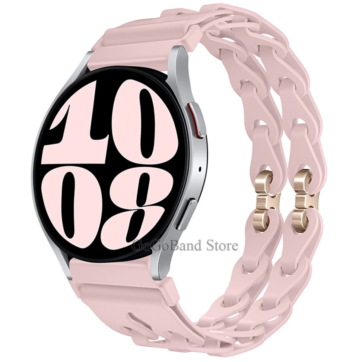 22mm 20mm Chain Strap for Samsung Galaxy Watch 7 6 5 4 6Classic Silicone Band for Huawei GT4 3Pro for Amazfit GTR 4/GTS Bracelet