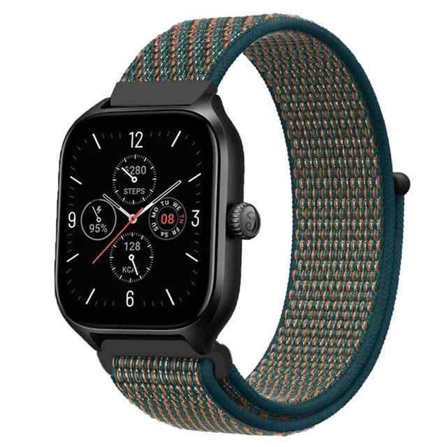 20mm 22mm Nylon Loop Strap for Amazfit GTR 47mm/GTR4 3 Pro/GTS 4 mini/3 Bracelet for Amazfit Balance 3 2/bip 5 6 Max/Stratos 2 3