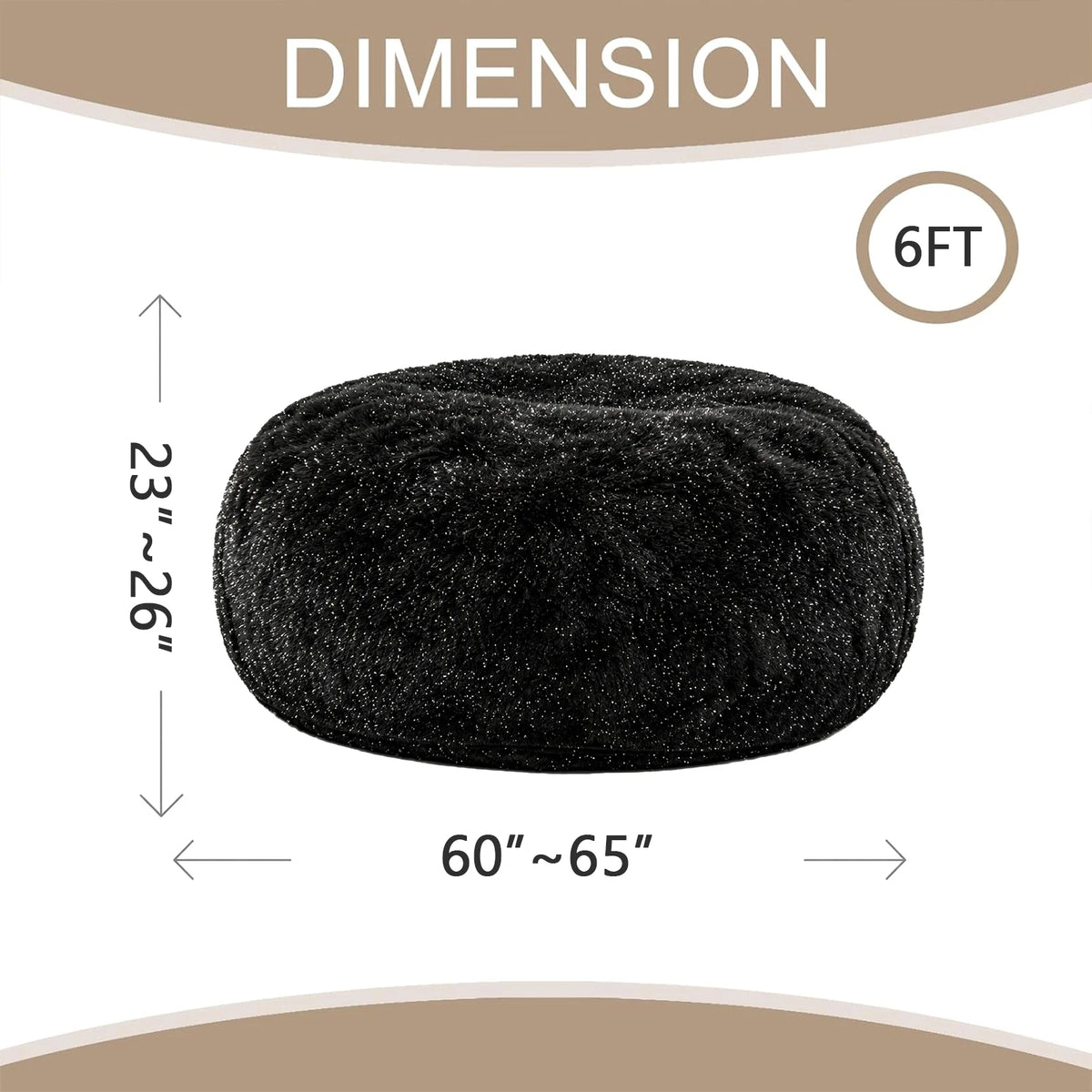 Large Fluffy Shiny Faux Fur Bean Bag Cover Round Lazy Sofa Cover Soft Plush Beanbag Chair Cover For Bedroom Living Room