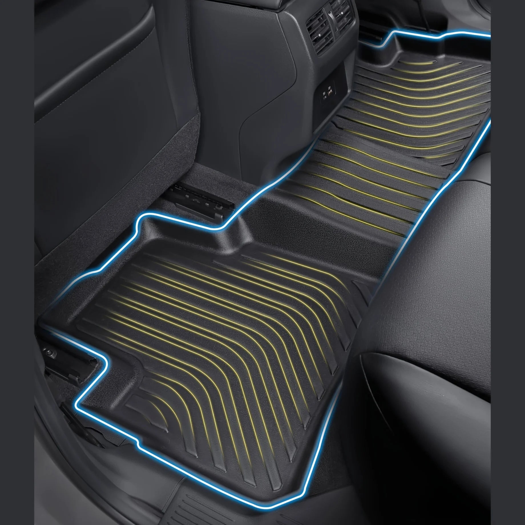 Orealauto Car Floor Mats Replacement For Toyota Camry 2012-2017 Durable Odorless Front Rear Heavy Duty Carpeted Storage