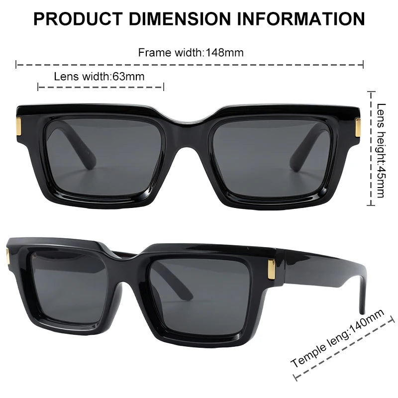 Steampunk Square Sunglasses Men 2026 Luxury Designer Trendy Photochromic Driving Punk Sun Glasses Male Outdoor Streetwear Shades