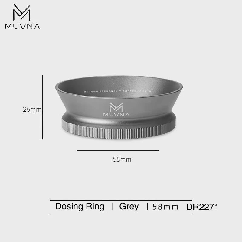 MUVNA Magnetic Dosing Ring Funnel 51/53/58mm, Espresso Ring Dosing Anti-Spill with Magnet Fit Portafilter Barista Accessories