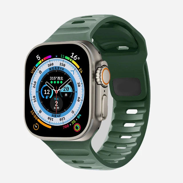 Strap For Apple Watch Band 49mm 44mm 45mm 41mm 40mm 42mm 38mm Soft Silicone sport Bracelet iwatch Serise 8 7 SE 6 5 9 Ultra 49mm