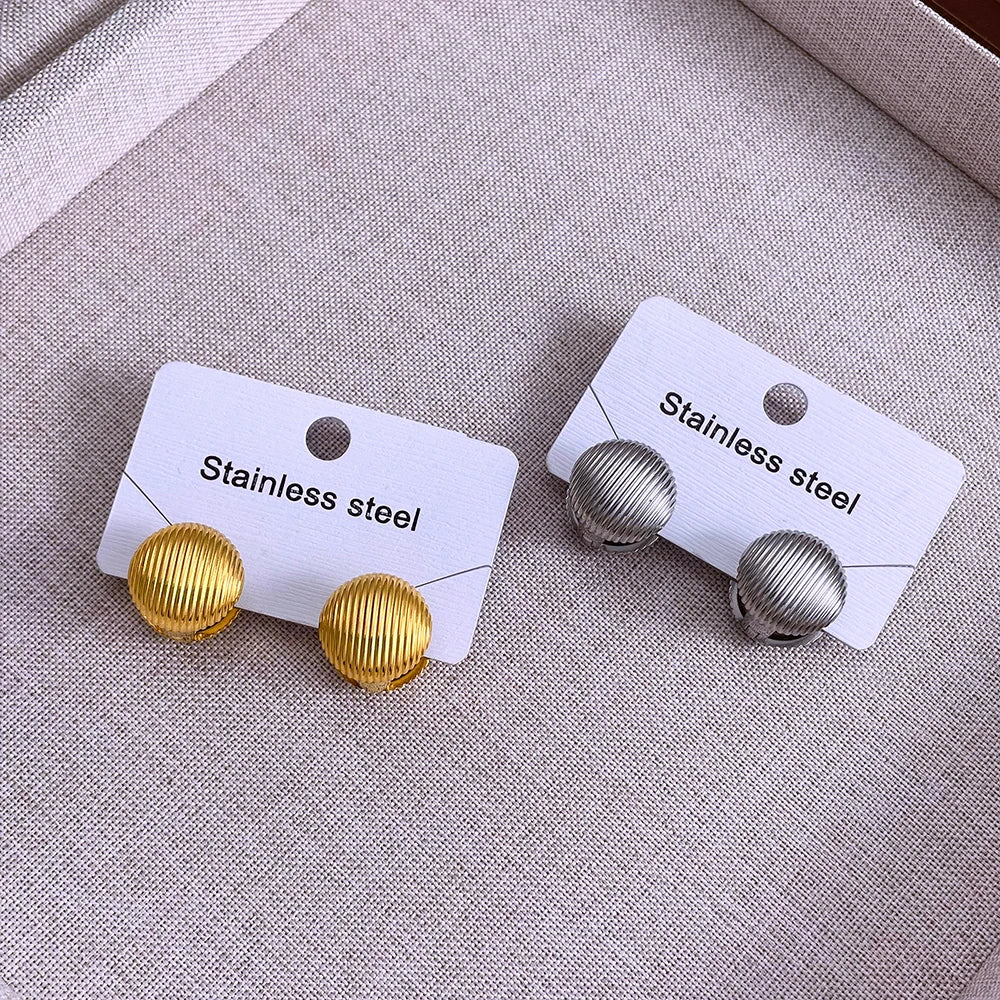 316l Stainless Steel Vintage-Inspired Waterproof Stud Earrings Personalized Charm Fashion Jewelry Accessories Bijoux Gift