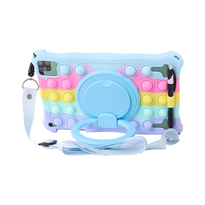 Funda Para 10.1" Universal Silicone Tablet Case 10 10.1 inch Android Tablet PC Shockproof Stand Cover Cases 25*16CM/9.84x6.3inch