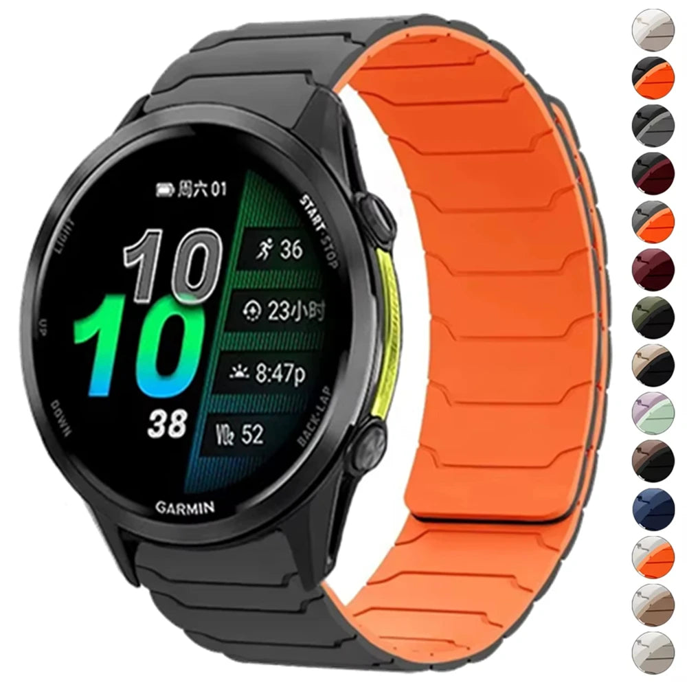 18 20 22mm Silicone Strap For Garmin Venu 4 3 2 3s 2s band Forerunner 255 165 265 255s 265s 970/Active 6/5/4 Magnetic Bracelet