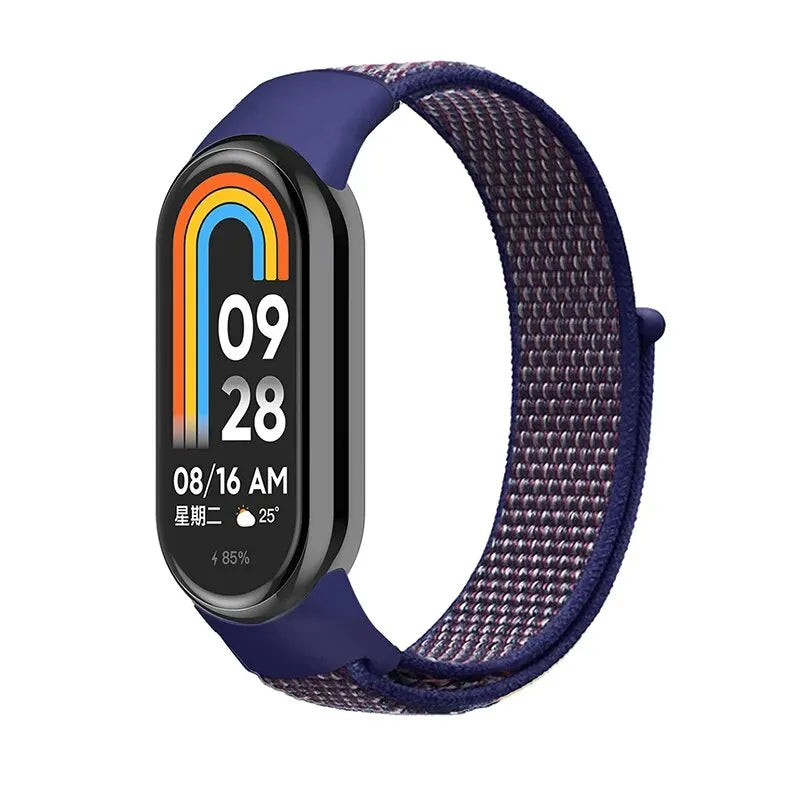 Nylon Loop Strap For Xiaomi Mi Band 8 7 6 5 4 3 Bracelet SmartWatch Wristband Replacement Sport Pulsera Watchband Miband 8 NFC