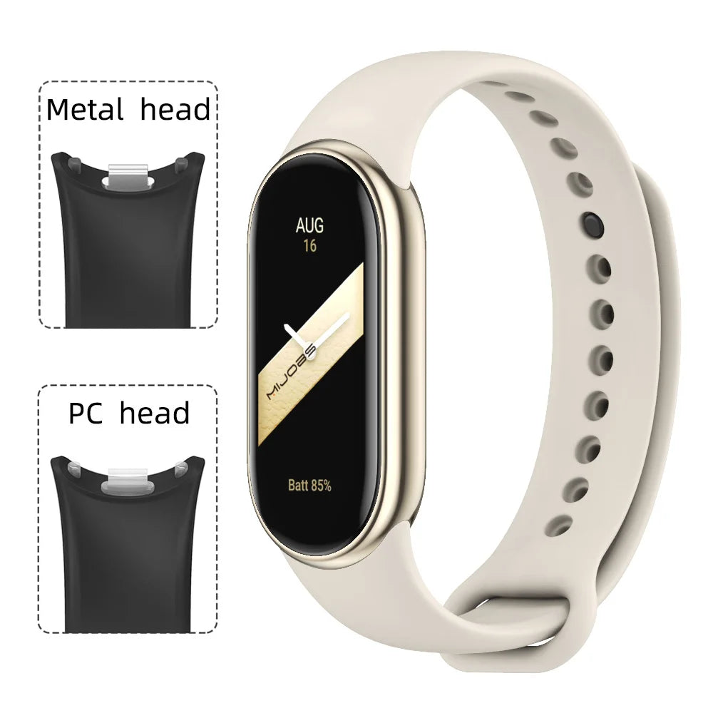 Bracelet for Mi Band 10 Strap for Mi Smart Band 10 9 8 NFC SmartWatch Sport Silicone Rubber Wristband Correa Miband 8 9 Strap