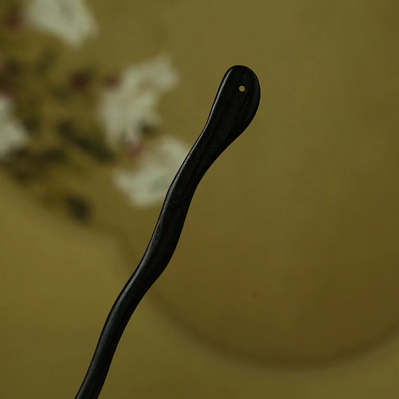Antique Style Imitation Ebony Hairpin Plain Hairpin Simple Style Retro Hanfu Qipao Accessories for Women