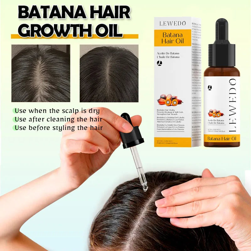 Batana Oil Hair Growth Kit Hair Strengthen Repair Split Ends Damage Increase Hair Thickness Smoothness Dense Hair Essential Oil