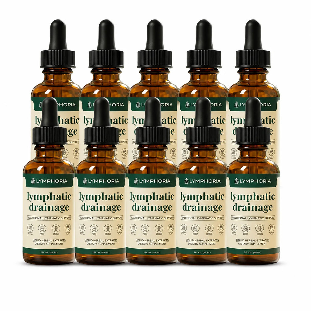 Lymphatic Support Drops Natural Herbal Extract Gentle Liquid Formula Circulation Care Swelling Discomfort Relief for Adults