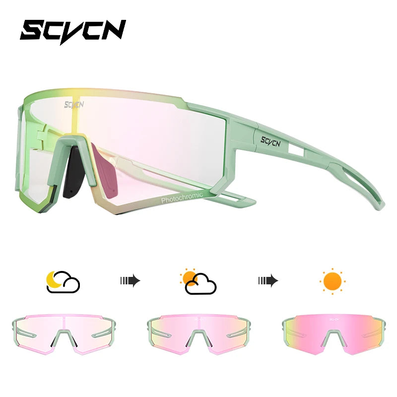 SCVCN Fashion Street Sunglasses for Men Sport Y2K Cycling Glasses MTB Bike Bicycle Camping Golf UV400 Glasses Women Baseball