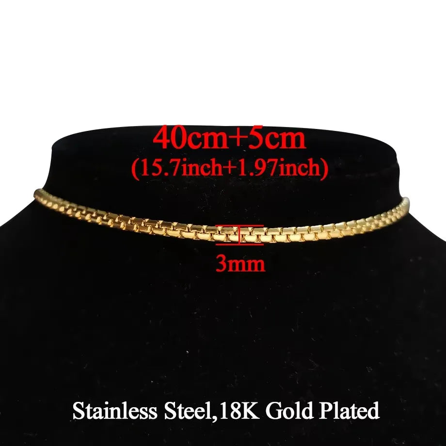 Punk Clavicle Flat Blade Snake Link Choker Necklace Gold Silver Color Stainless Steel Neck Chains For Women Jewelry Chocker 2023