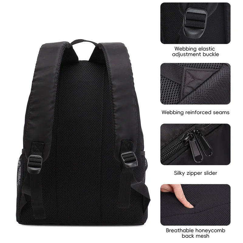 TINYAT Women Men Fashion Waterproof Large Capacity Travel Backpacks Multifunctional Student Schoolbag Computer Backpacks
