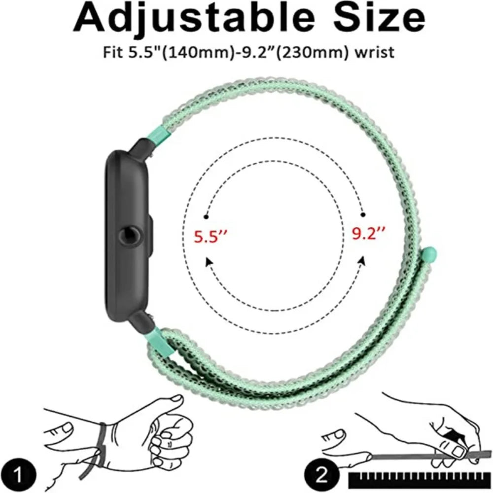 20mm 22mm Nylon Loop Strap for Amazfit GTR 47mm/GTR4 3 Pro/GTS 4 mini/3 Bracelet for Amazfit Balance 3 2/bip 5 6 Max/Stratos 2 3