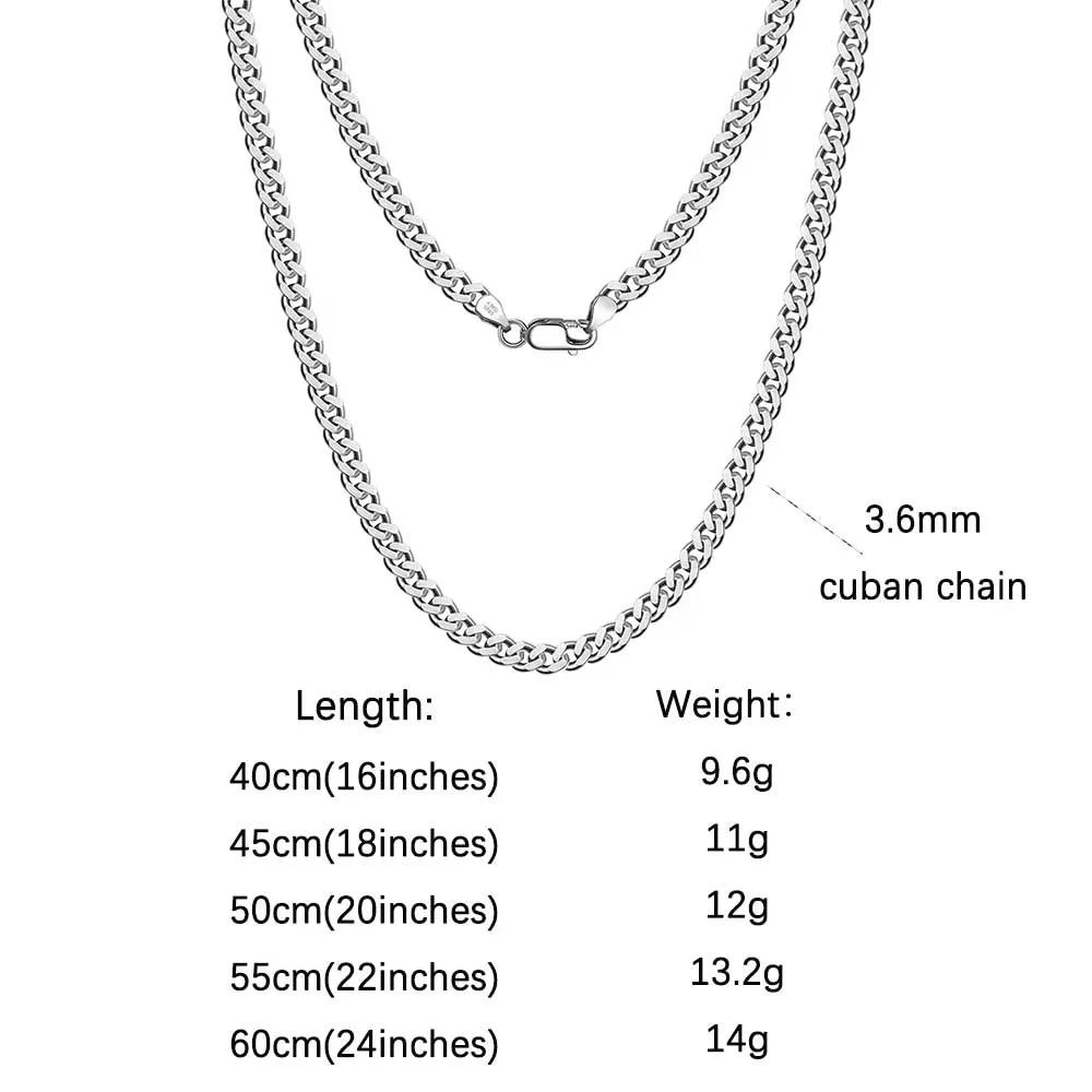 ORSA JEWELS 100% 925 Sterling Silver Link Chain Necklaces Minimalism Snake/Paperclip/Box/Figaro/Chopin/Cuban Chains 40-60cm