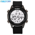 SYNOKE Men Outdoor Sports Multifunctional Waterproof Large Screen Display Luminous LED Digital For Men Fashion Silicon Watch