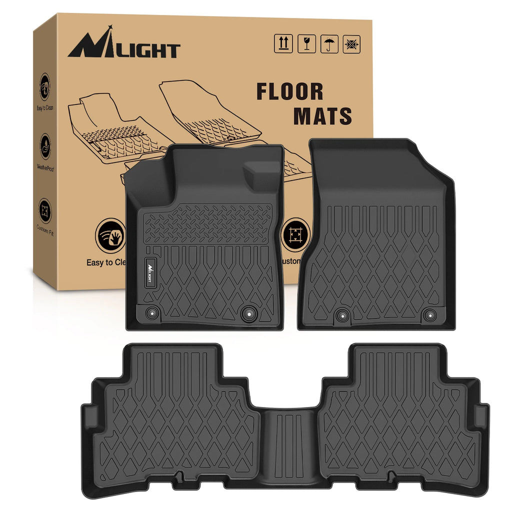 Nilight Custom Fit TPE Floor Mats All Weather Waterproof Heavy Duty Car Floor Liners for Nissan Altima 2007-2025 Rogue 2014-2025 Pathfinder 2013-2025 Murano 2019-2025 Sentra 2014-2025 Titan Titan XD Frontier Ariya Kicks Armad