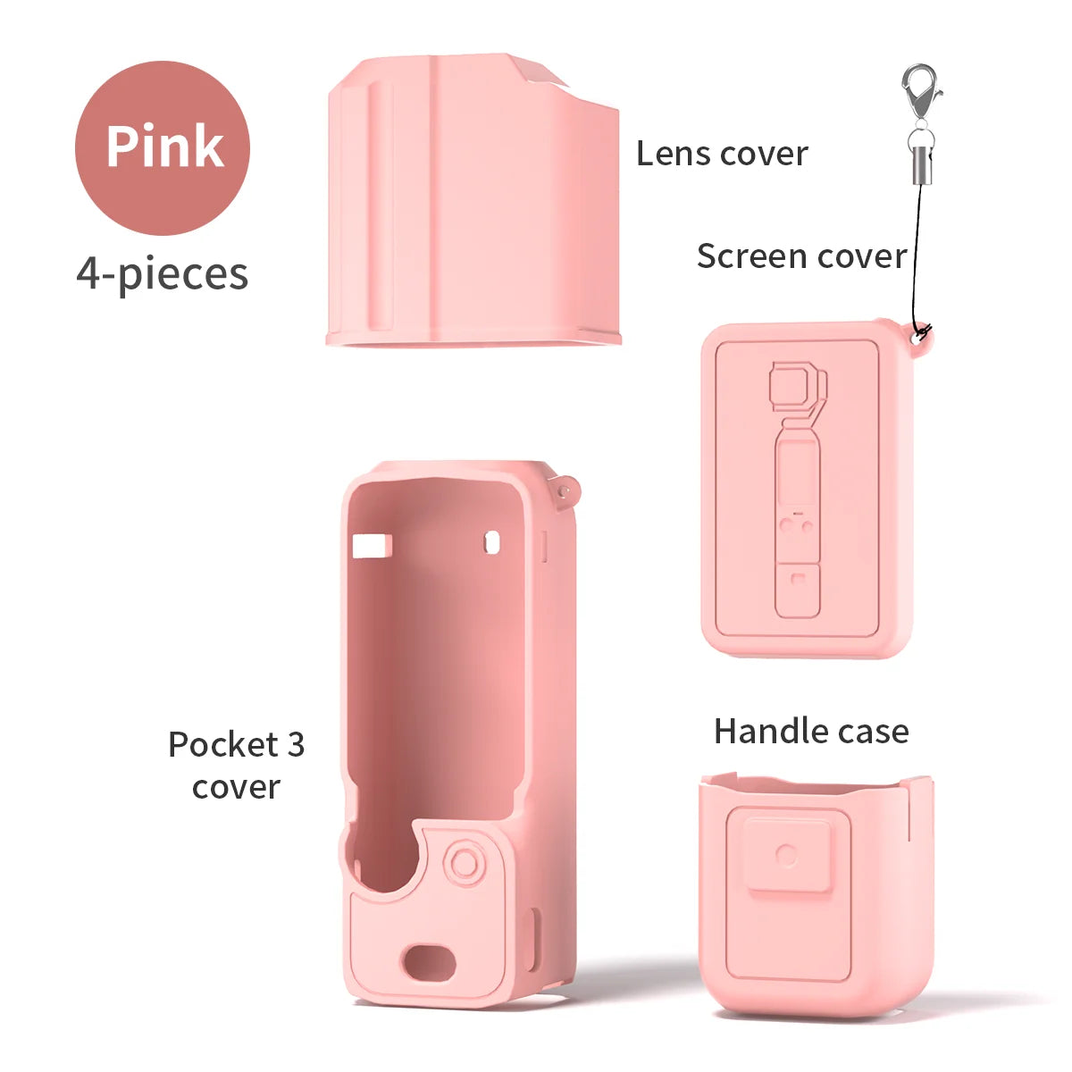 Silicone Cover for Pocket 3 Soft Flexible Washable Lens Cup Protector Sleeve for Pocket 3 Skin for DJI Osmo Pocket 3 Accessories