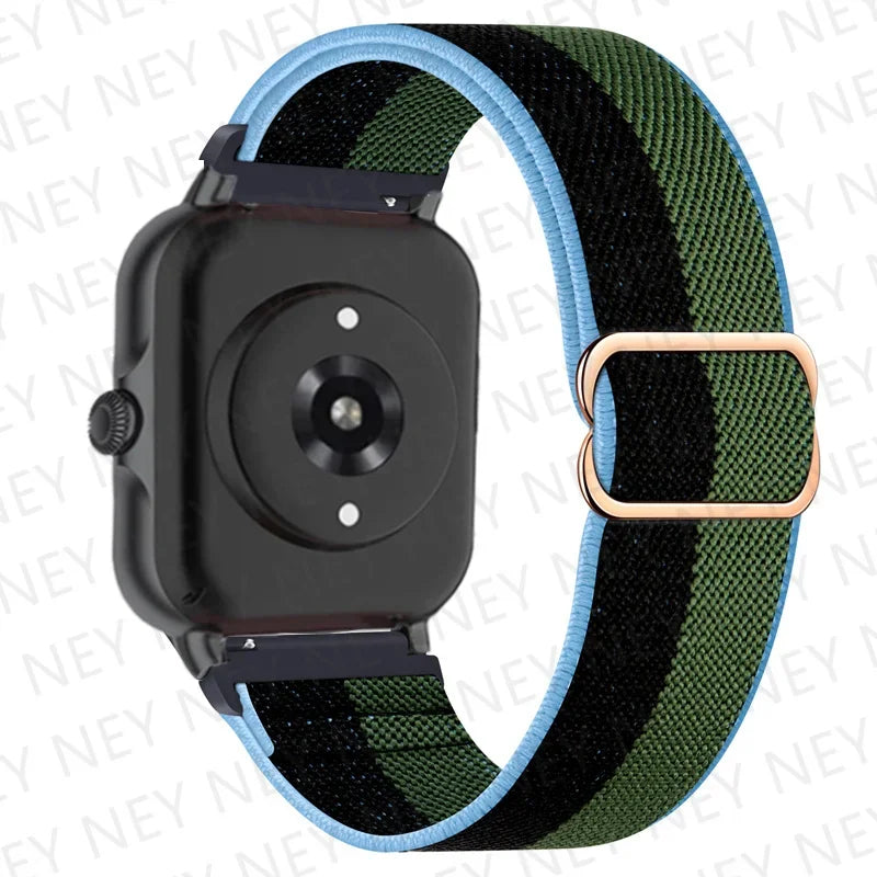 Shiny Elastic strap For Amazfit gts 4-3-2-2e-mini/bip-U-S-lite/Stratos 2 20mm/22mm band Bohemian Pride bracelet gtr-4-3-3pro-2e