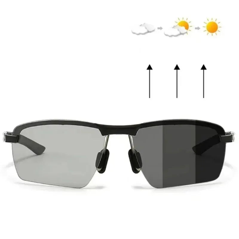 Photochromic Men's Sunglasses Men Driving Polarized Sun Glasses Male Outdoor Sports Cycling Night Vision Eyewear UV400 Goggles