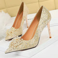 BIGTREE Shoes Pearl Flowers Woman Pumps Rhinestone High Heels 2026 New Luxurious Women Heels Stiletto Large Size Ladies Pumps