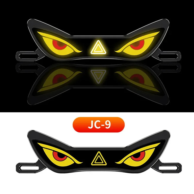 2026 Newest Motorcycle Cool Demon Eye LED License Plate Waterproof Ambient Light Headlight Brake Light Motorcycles Light