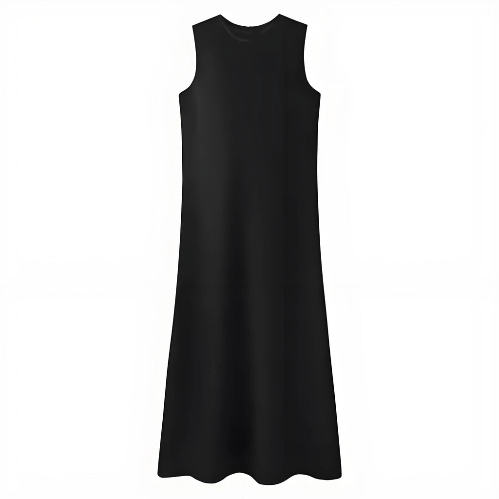 Summer Women Fashion Long Dress Elegance Soft Silk Satin Vest Dress Knitted Top Match Set Maxi Length Woman Chic Dress Set